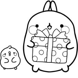 Dibujo para colorear: Molang (Personajes de Dibujos Animados) #209166 - Dibujos para Colorear e Imprimir Gratis