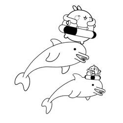 Dibujo para colorear: Molang (Personajes de Dibujos Animados) #209168 - Dibujos para Colorear e Imprimir Gratis