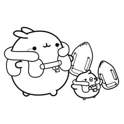 Dibujo para colorear: Molang (Personajes de Dibujos Animados) #209172 - Dibujos para Colorear e Imprimir Gratis