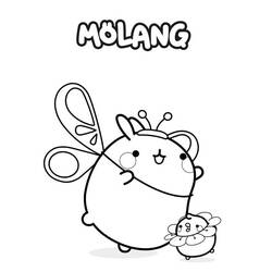 Dibujo para colorear: Molang (Personajes de Dibujos Animados) #209173 - Dibujos para Colorear e Imprimir Gratis