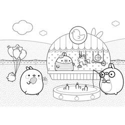 Dibujo para colorear: Molang (Personajes de Dibujos Animados) #209176 - Dibujos para Colorear e Imprimir Gratis