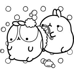 Dibujo para colorear: Molang (Personajes de Dibujos Animados) #209178 - Dibujos para Colorear e Imprimir Gratis