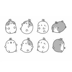 Dibujo para colorear: Molang (Personajes de Dibujos Animados) #209186 - Dibujos para Colorear e Imprimir Gratis