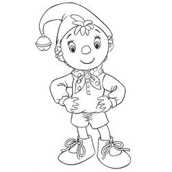 Dibujo para colorear: Noddy (Personajes de Dibujos Animados) #44553 - Dibujos para Colorear e Imprimir Gratis