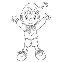 Dibujo para colorear: Noddy (Personajes de Dibujos Animados) #44585 - Dibujos para Colorear e Imprimir Gratis