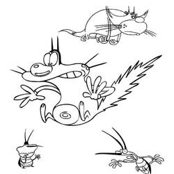 Dibujos para colorear: Oggy - Dibujos para Colorear e Imprimir Gratis