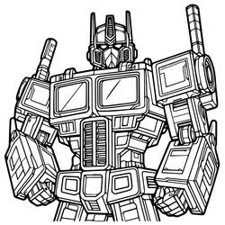 Dibujo para colorear: Optimus Prime (Personajes de Dibujos Animados) #214254 - Dibujos para Colorear e Imprimir Gratis