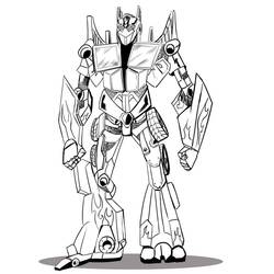 Dibujo para colorear: Optimus Prime (Personajes de Dibujos Animados) #214276 - Dibujos para Colorear e Imprimir Gratis