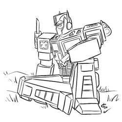 Dibujo para colorear: Optimus Prime (Personajes de Dibujos Animados) #214287 - Dibujos para Colorear e Imprimir Gratis