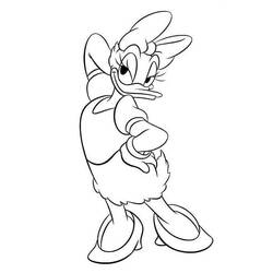 Dibujo para colorear: Pata Daisy (Personajes de Dibujos Animados) #186320 - Dibujos para Colorear e Imprimir Gratis