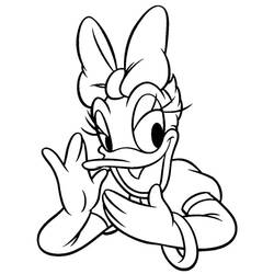 Dibujo para colorear: Pata Daisy (Personajes de Dibujos Animados) #186321 - Dibujos para Colorear e Imprimir Gratis