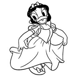 Dibujo para colorear: Pata Daisy (Personajes de Dibujos Animados) #186324 - Dibujos para Colorear e Imprimir Gratis