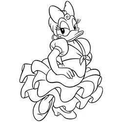 Dibujo para colorear: Pata Daisy (Personajes de Dibujos Animados) #186327 - Dibujos para Colorear e Imprimir Gratis