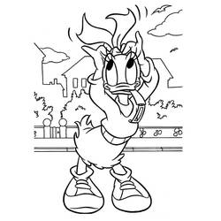 Dibujo para colorear: Pata Daisy (Personajes de Dibujos Animados) #186328 - Dibujos para Colorear e Imprimir Gratis