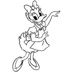 Dibujo para colorear: Pata Daisy (Personajes de Dibujos Animados) #186329 - Dibujos para Colorear e Imprimir Gratis