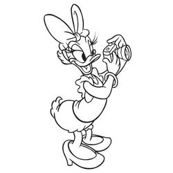 Dibujo para colorear: Pata Daisy (Personajes de Dibujos Animados) #186331 - Dibujos para Colorear e Imprimir Gratis