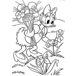 Dibujo para colorear: Pata Daisy (Personajes de Dibujos Animados) #186333 - Dibujos para Colorear e Imprimir Gratis