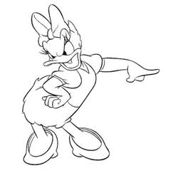 Dibujo para colorear: Pata Daisy (Personajes de Dibujos Animados) #186334 - Dibujos para Colorear e Imprimir Gratis