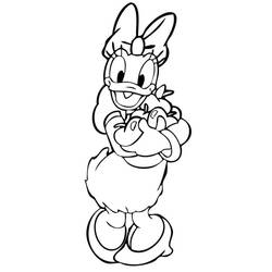 Dibujo para colorear: Pata Daisy (Personajes de Dibujos Animados) #186336 - Dibujos para Colorear e Imprimir Gratis