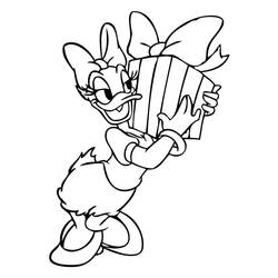 Dibujo para colorear: Pata Daisy (Personajes de Dibujos Animados) #186337 - Dibujos para Colorear e Imprimir Gratis