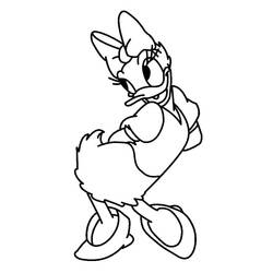 Dibujo para colorear: Pata Daisy (Personajes de Dibujos Animados) #186339 - Dibujos para Colorear e Imprimir Gratis