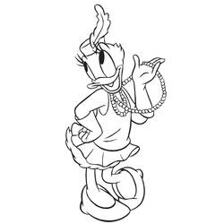 Dibujo para colorear: Pata Daisy (Personajes de Dibujos Animados) #186340 - Dibujos para Colorear e Imprimir Gratis