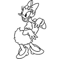 Dibujo para colorear: Pata Daisy (Personajes de Dibujos Animados) #186341 - Dibujos para Colorear e Imprimir Gratis
