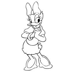 Dibujo para colorear: Pata Daisy (Personajes de Dibujos Animados) #186343 - Dibujos para Colorear e Imprimir Gratis