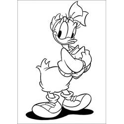 Dibujo para colorear: Pata Daisy (Personajes de Dibujos Animados) #186344 - Dibujos para Colorear e Imprimir Gratis