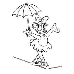 Dibujo para colorear: Pata Daisy (Personajes de Dibujos Animados) #186345 - Dibujos para Colorear e Imprimir Gratis