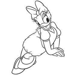 Dibujo para colorear: Pata Daisy (Personajes de Dibujos Animados) #186346 - Dibujos para Colorear e Imprimir Gratis