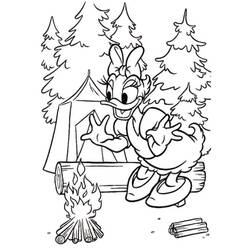 Dibujo para colorear: Pata Daisy (Personajes de Dibujos Animados) #186348 - Dibujos para Colorear e Imprimir Gratis