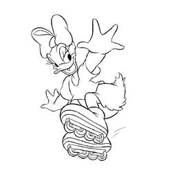 Dibujo para colorear: Pata Daisy (Personajes de Dibujos Animados) #186350 - Dibujos para Colorear e Imprimir Gratis