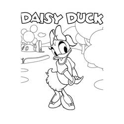 Dibujo para colorear: Pata Daisy (Personajes de Dibujos Animados) #186351 - Dibujos para Colorear e Imprimir Gratis