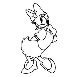 Dibujo para colorear: Pata Daisy (Personajes de Dibujos Animados) #186354 - Dibujos para Colorear e Imprimir Gratis