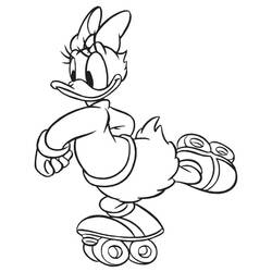 Dibujo para colorear: Pata Daisy (Personajes de Dibujos Animados) #186355 - Dibujos para Colorear e Imprimir Gratis