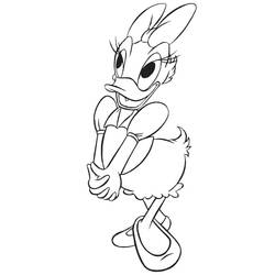 Dibujo para colorear: Pata Daisy (Personajes de Dibujos Animados) #186357 - Dibujos para Colorear e Imprimir Gratis
