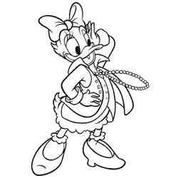 Dibujo para colorear: Pata Daisy (Personajes de Dibujos Animados) #186358 - Dibujos para Colorear e Imprimir Gratis