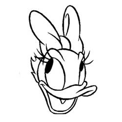 Dibujo para colorear: Pata Daisy (Personajes de Dibujos Animados) #186359 - Dibujos para Colorear e Imprimir Gratis