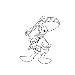 Dibujo Pato Donald (Personajes de Dibujos Animados) #186278 para imprimir y colorear