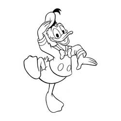 Dibujo Pato Donald (Personajes de Dibujos Animados) #186306 para imprimir y colorear