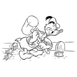 Dibujo Pato Donald (Personajes de Dibujos Animados) #30150 para imprimir y colorear