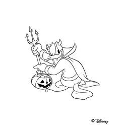Dibujo Pato Donald (Personajes de Dibujos Animados) #30189 para imprimir y colorear