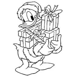 Dibujo para colorear: Pato Donald (Personajes de Dibujos Animados) #30215 - Dibujos para Colorear e Imprimir Gratis