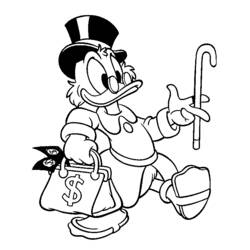 Dibujo Pato Donald (Personajes de Dibujos Animados) #30276 para imprimir y colorear