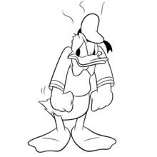 Dibujo Pato Donald (Personajes de Dibujos Animados) #30294 para imprimir y colorear