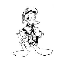Dibujo Pato Donald (Personajes de Dibujos Animados) #30321 para imprimir y colorear