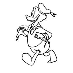 Dibujo Pato Donald (Personajes de Dibujos Animados) #30333 para imprimir y colorear