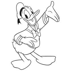 Dibujo para colorear: Pato Donald (Personajes de Dibujos Animados) #30338 - Dibujos para Colorear e Imprimir Gratis