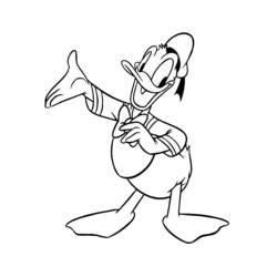 Dibujo Pato Donald (Personajes de Dibujos Animados) #30424 para imprimir y colorear